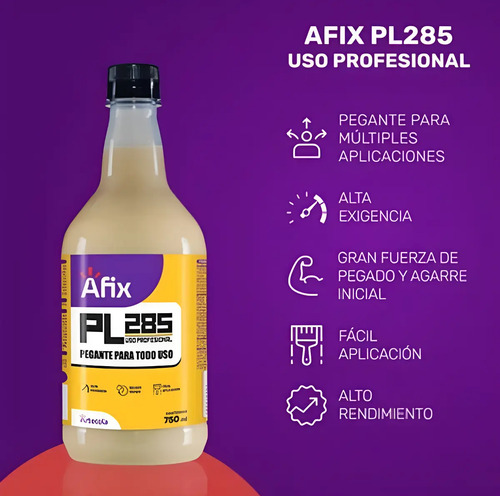 Pegante Industrial Profesional Pl285 - 750 Ml Afix 2