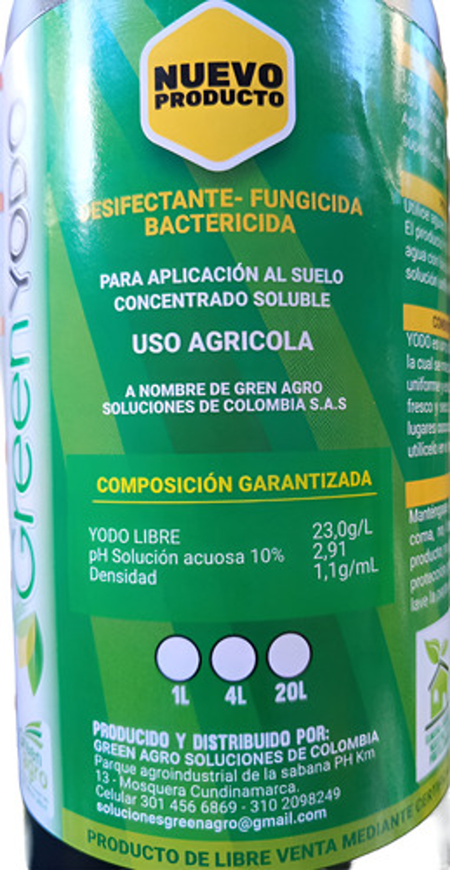 Yodo Agricola X Litro Desinfante,batericida 2