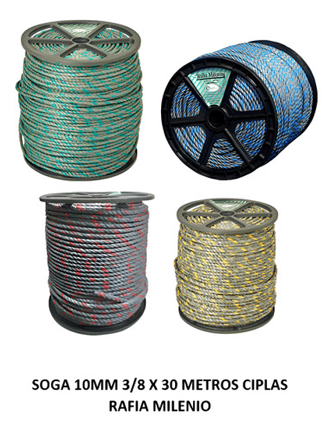 Soga 10mm 3/8  30 Metros Ciplas Polipropileno