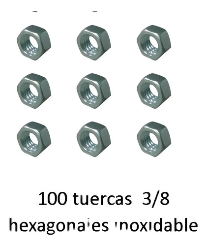 Tuerca Zincada 3/8 X100 Unidade 1