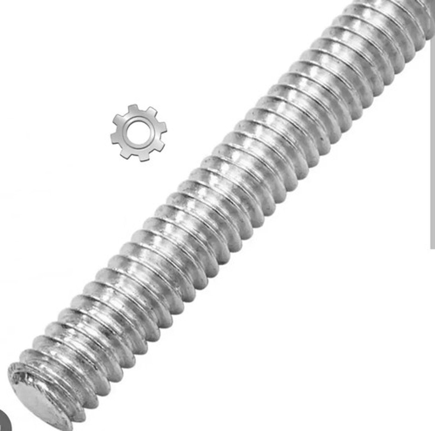 Varilla Roscada 3/8 X 1 Metro +40 Tuercas +20 Arandelas Zinc 5