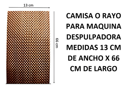 Camisa O Rayo Para Despulpadora De Cafe 3pulgada 66cm X 13cm 1