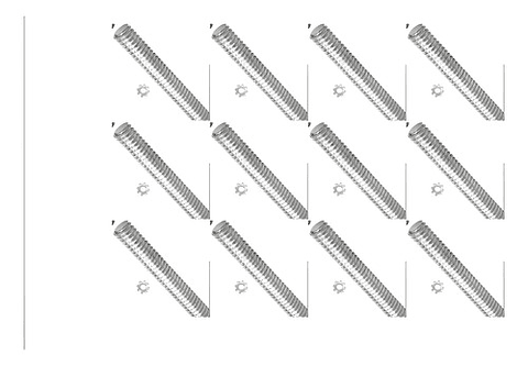 Varilla Roscada 3/8 X 1 Mt De Largo X 12  Unidades