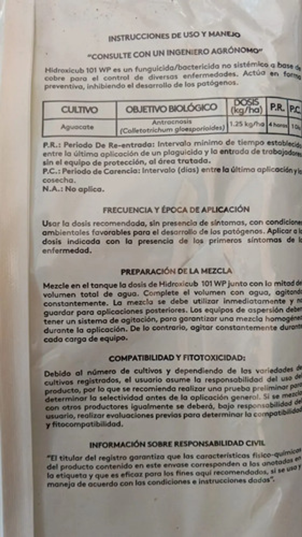 Hidroxicub 101  Hidróxido De Cobre X Kilo -  2 Unidades 5