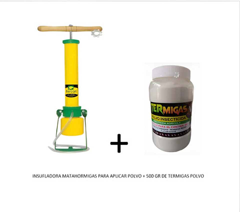 Bomba Insufladora Mata Hormigas  500 Gr + Termigas X 500 Gr 2