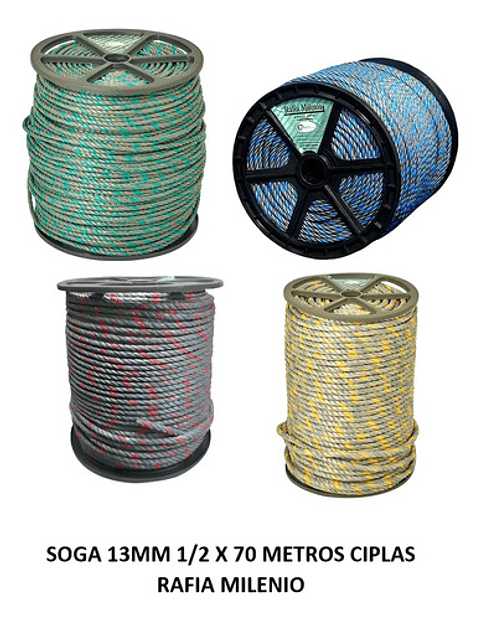Soga 13mm 1/2 X 70  Metros Ciplas Polipropileno