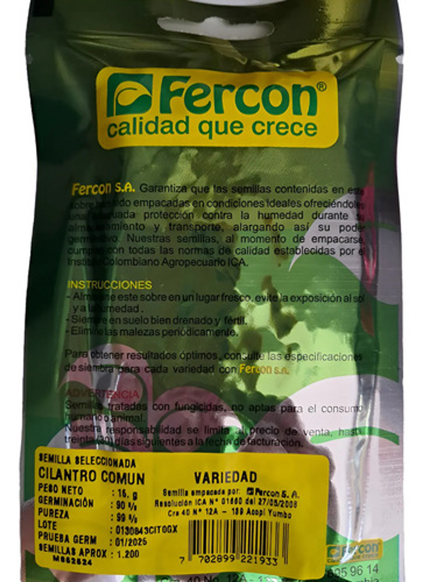 Semillas Cilantro Comun X Sobre Fercon 4