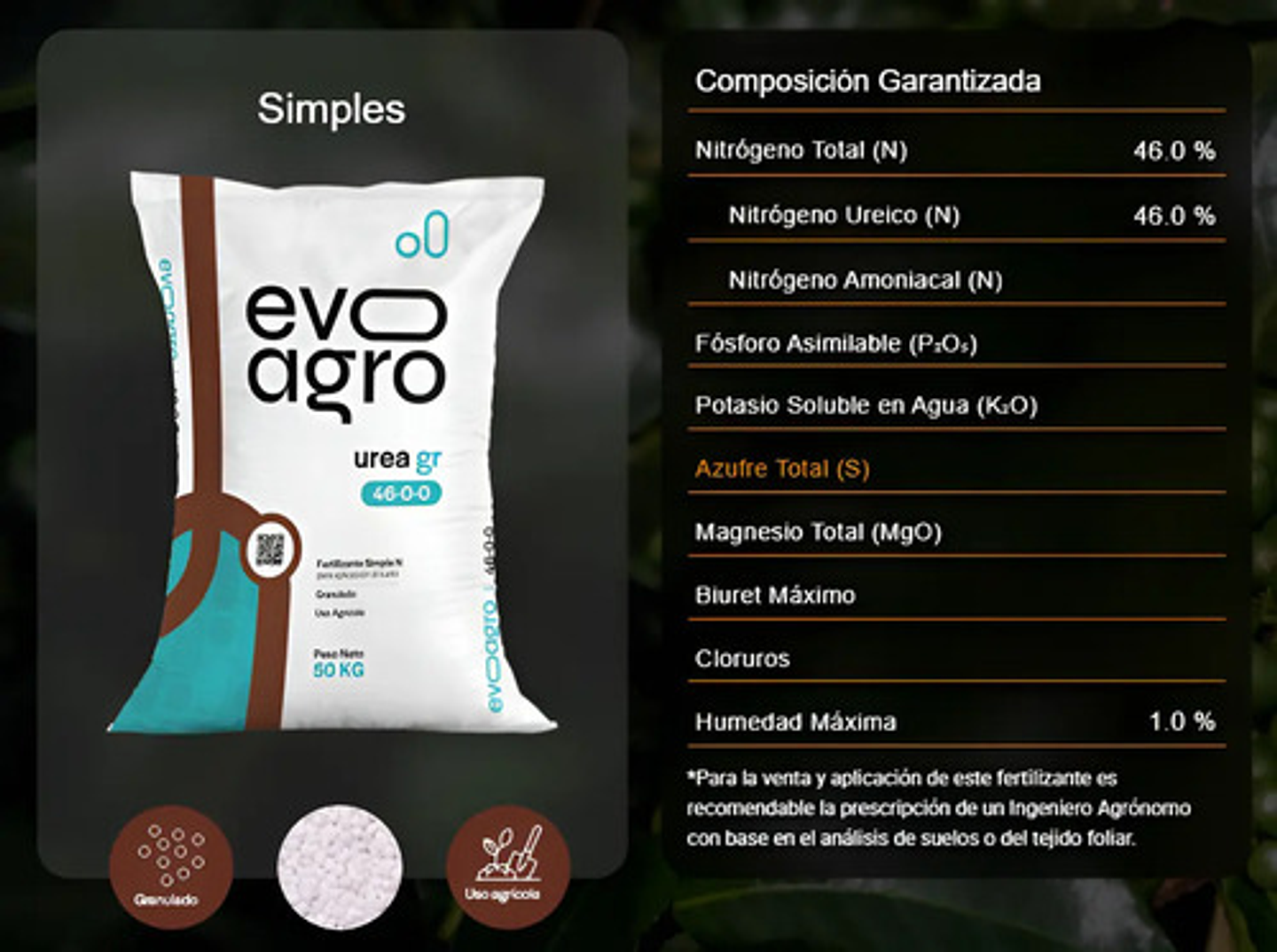 Fertilizante Urea X 50kg Evoagro 2