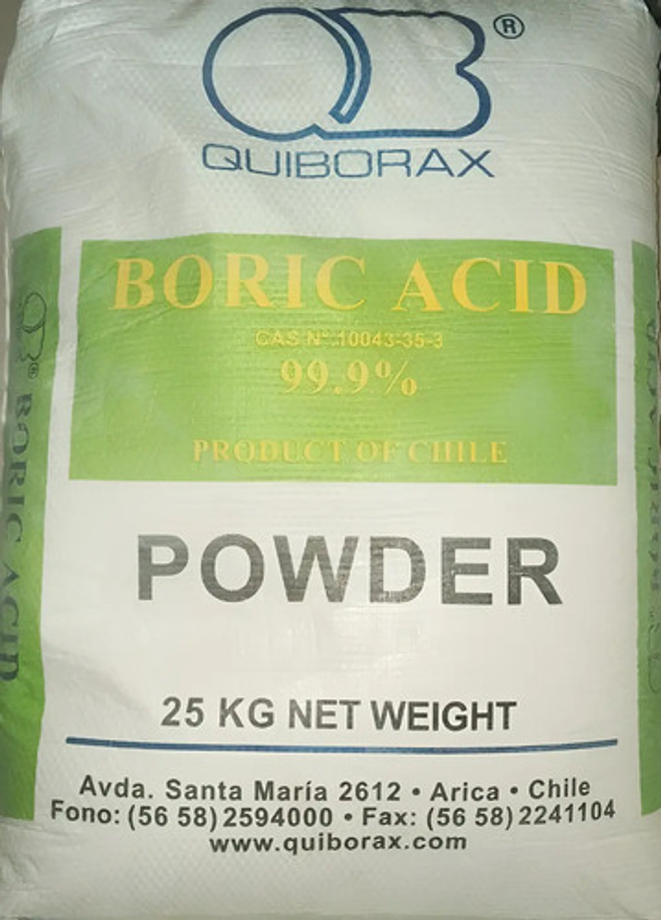 Acido Borico 25 Kilos 1