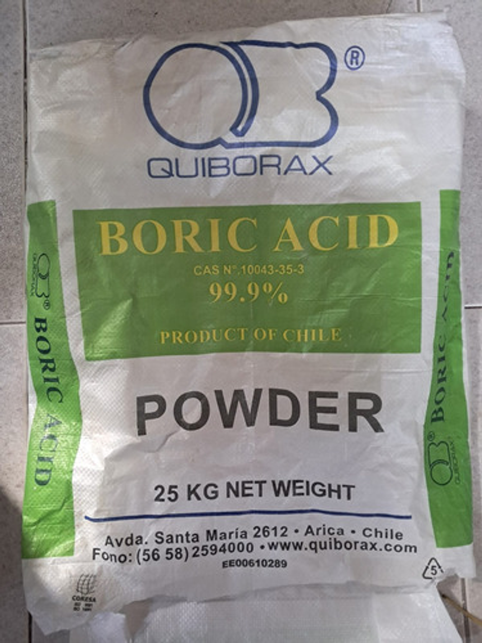 Acido Borico 25 Kilos 3