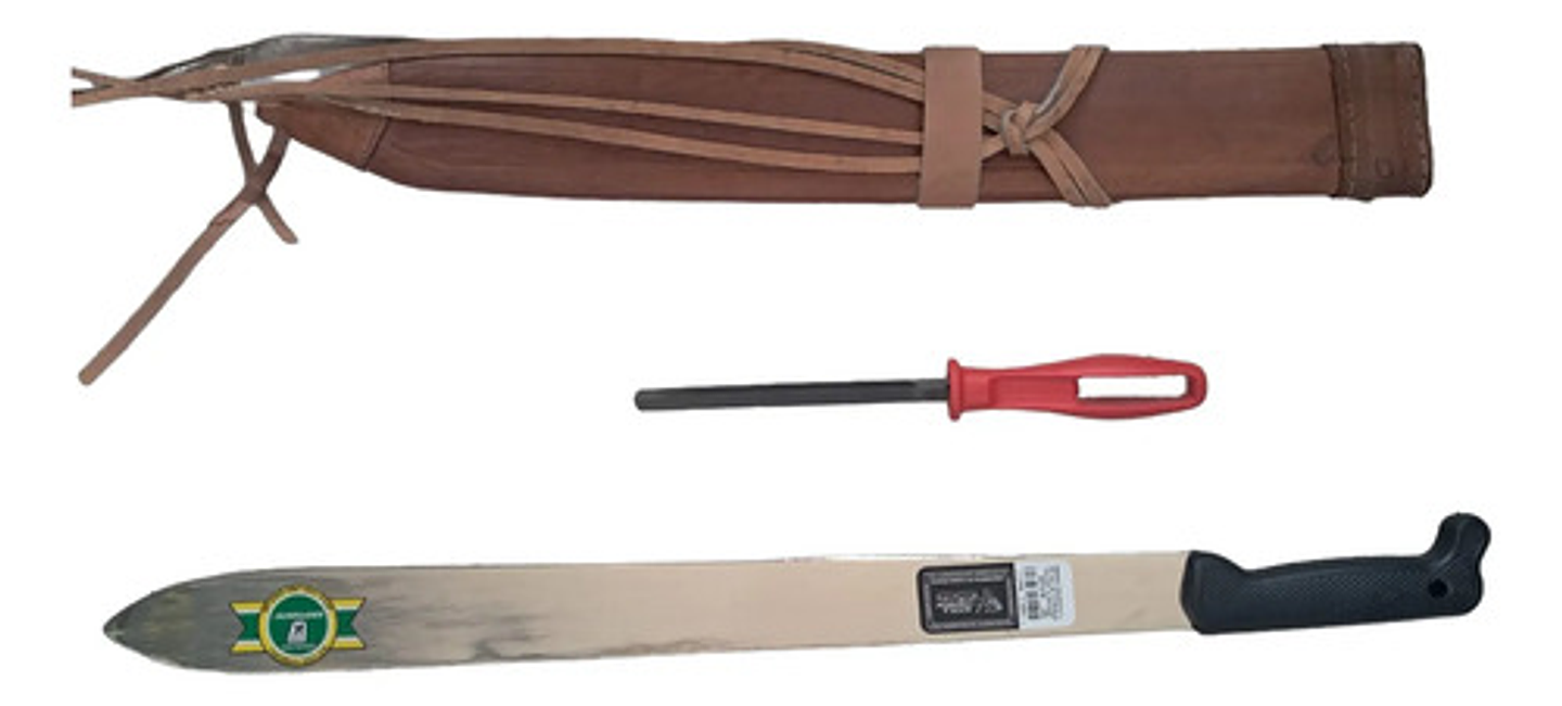 Cubierta En Cuero Para Machete Peinilla + Machete + Lima 6 3