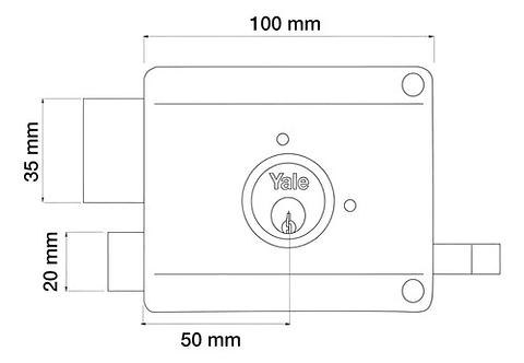 Cerradura 31610-50mm Derecha Llave Multipunto