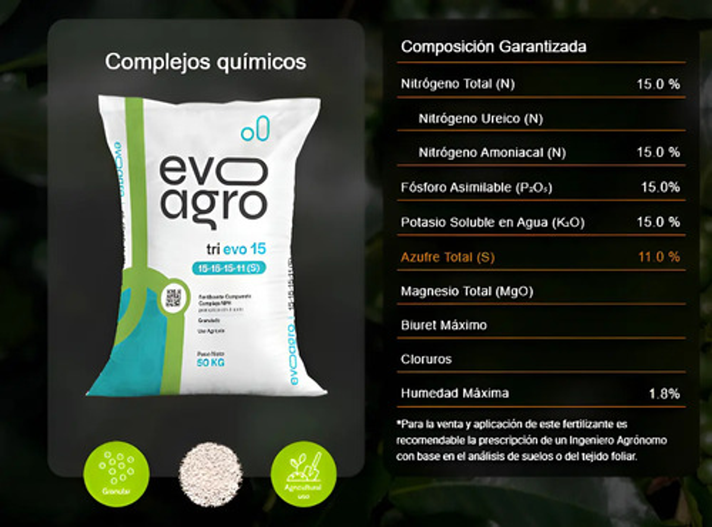 Fertilizante Triple 15 X 50 Kl Evoagro 2
