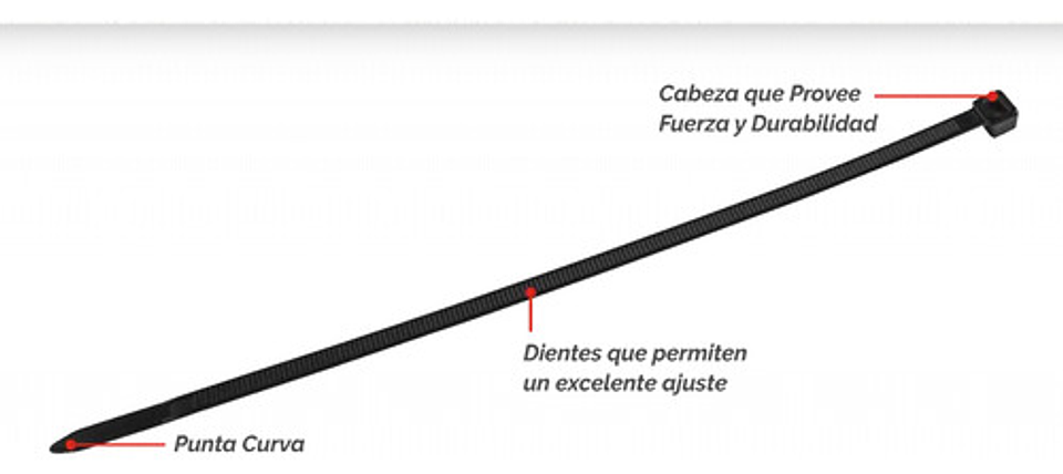 Amarres Abrazadera Plásticos 3.6mm X 20 Cm Paquete X 100 9