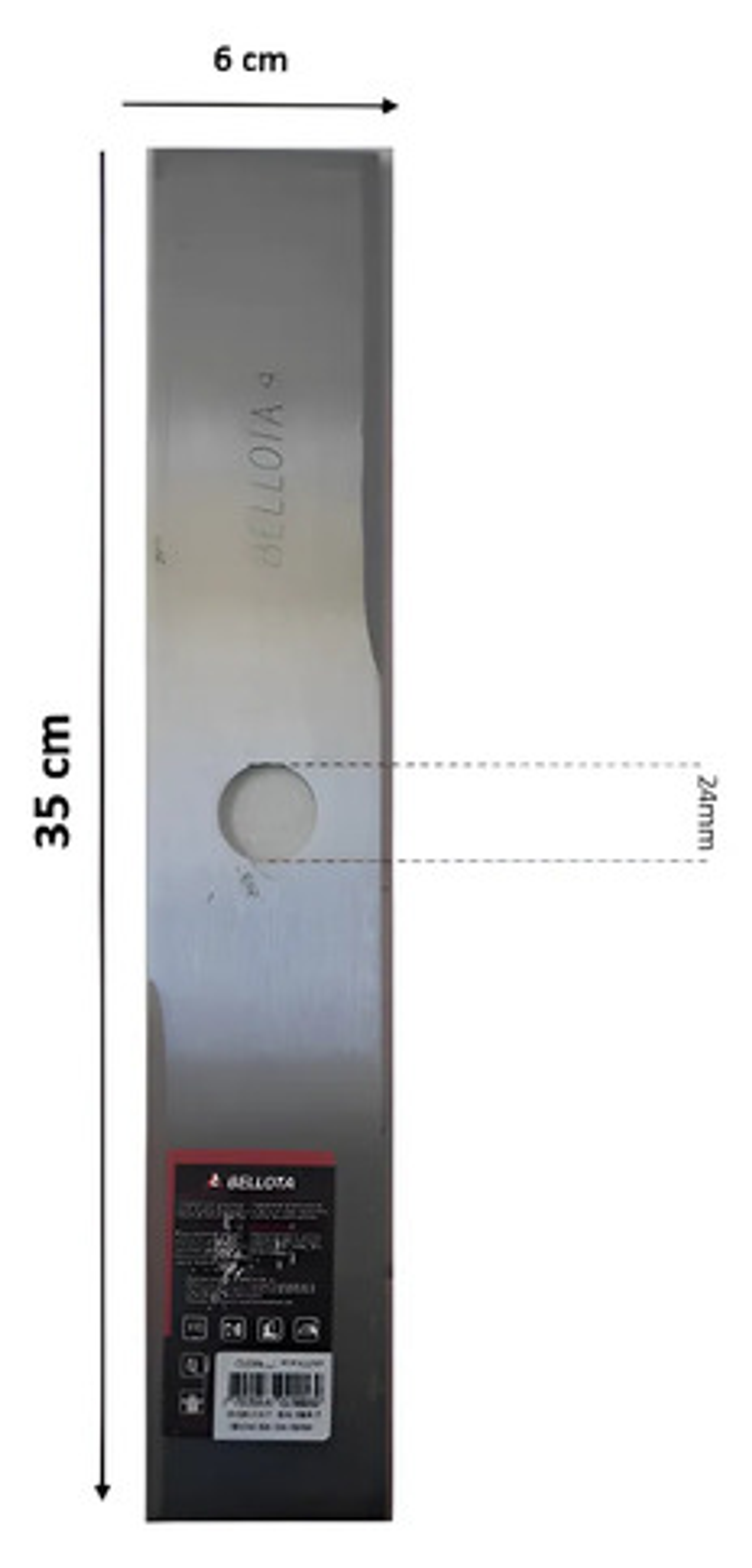 Cuchilla Angosta Bellota 35x1puLG Calibre13 Gruesa 2