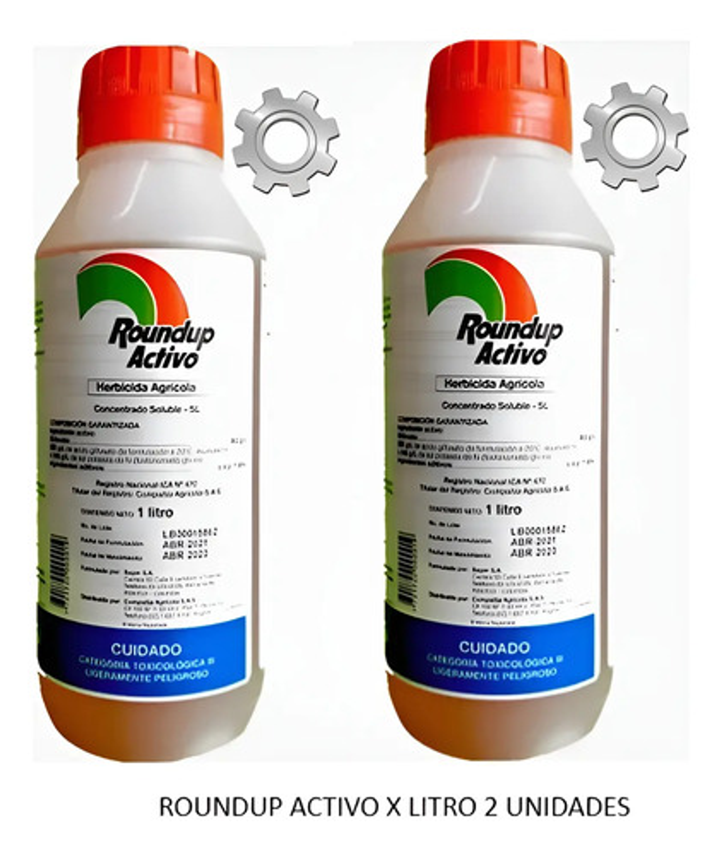 Roundup Herbicida Glifosato X Litro 2 Unidades 1