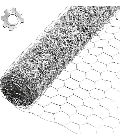 Malla Gallinero Galvanizada 0.9 X 1 1/4pu3.5cm X18 Mts Largo