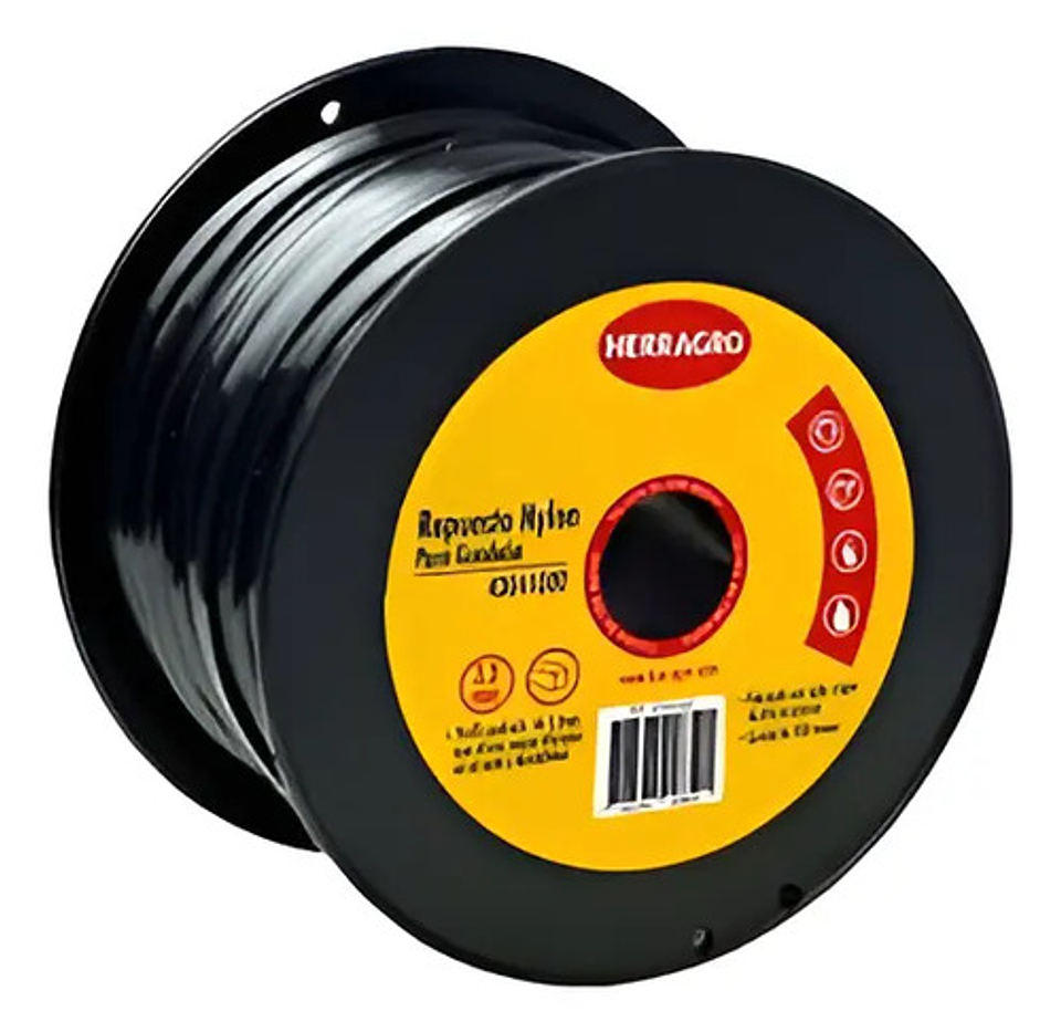 Nylon Redondo 3.3 Mm 15m Negro Herragro Guadaña 2