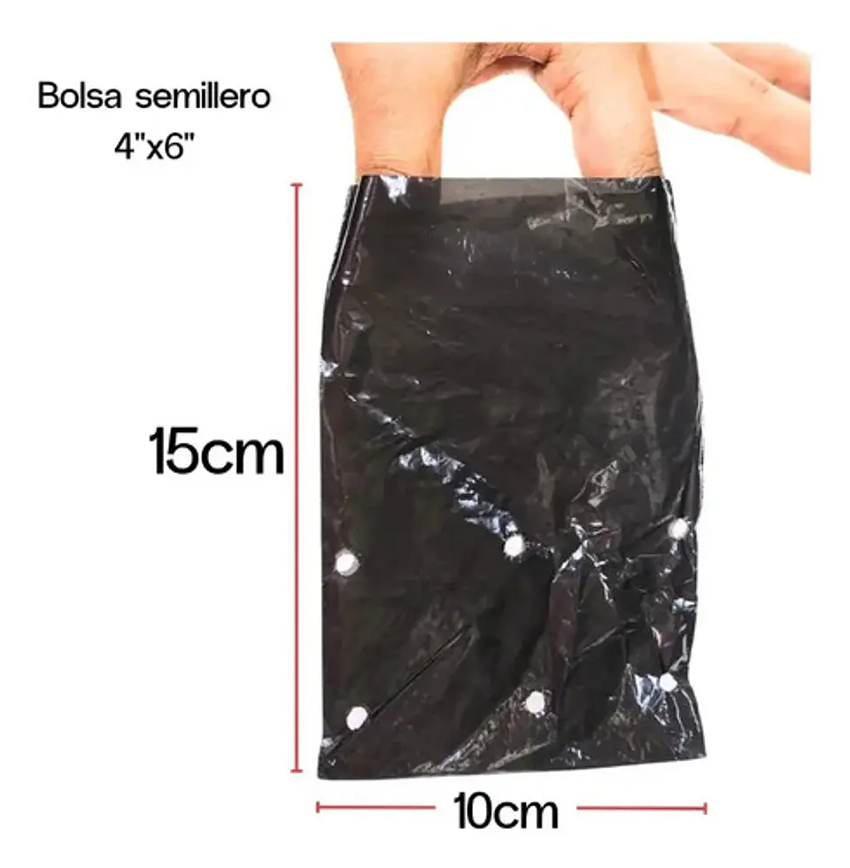 Bolsa para Semillero y Vivero 4x6 pulg (10cm x 15cm) | 1000 Unidades | Agrosamario 10