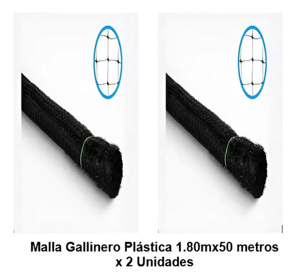 Malla Gallinero Plastica 1.80mx50m  X 2 Unidades 3