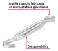 Tensor Zinc 3/8  Gancho-argolla, Fiero - Miniatura 2