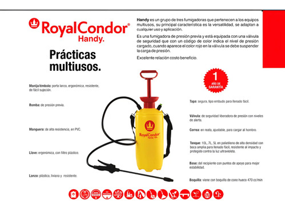 Fumigadora Manual Royalcondor® Handy 10 Litros 5