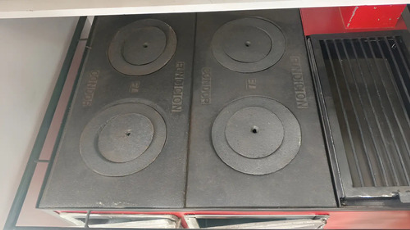 Plancha Para Estufa De Leña 2 Puestos Condor 56cm X 28 Cm 3