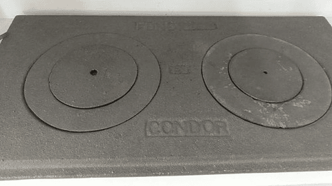 Plancha Para Estufa De Leña 2 Puestos Condor 56cm X 28 Cm