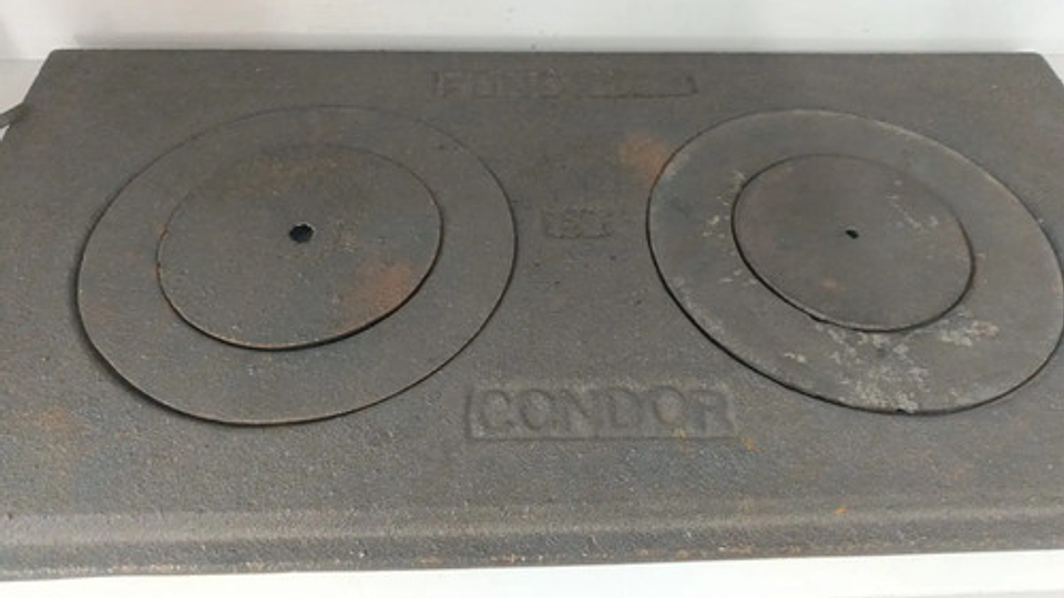 Plancha Para Estufa De Leña 2 Puestos Condor 56cm X 28 Cm 5