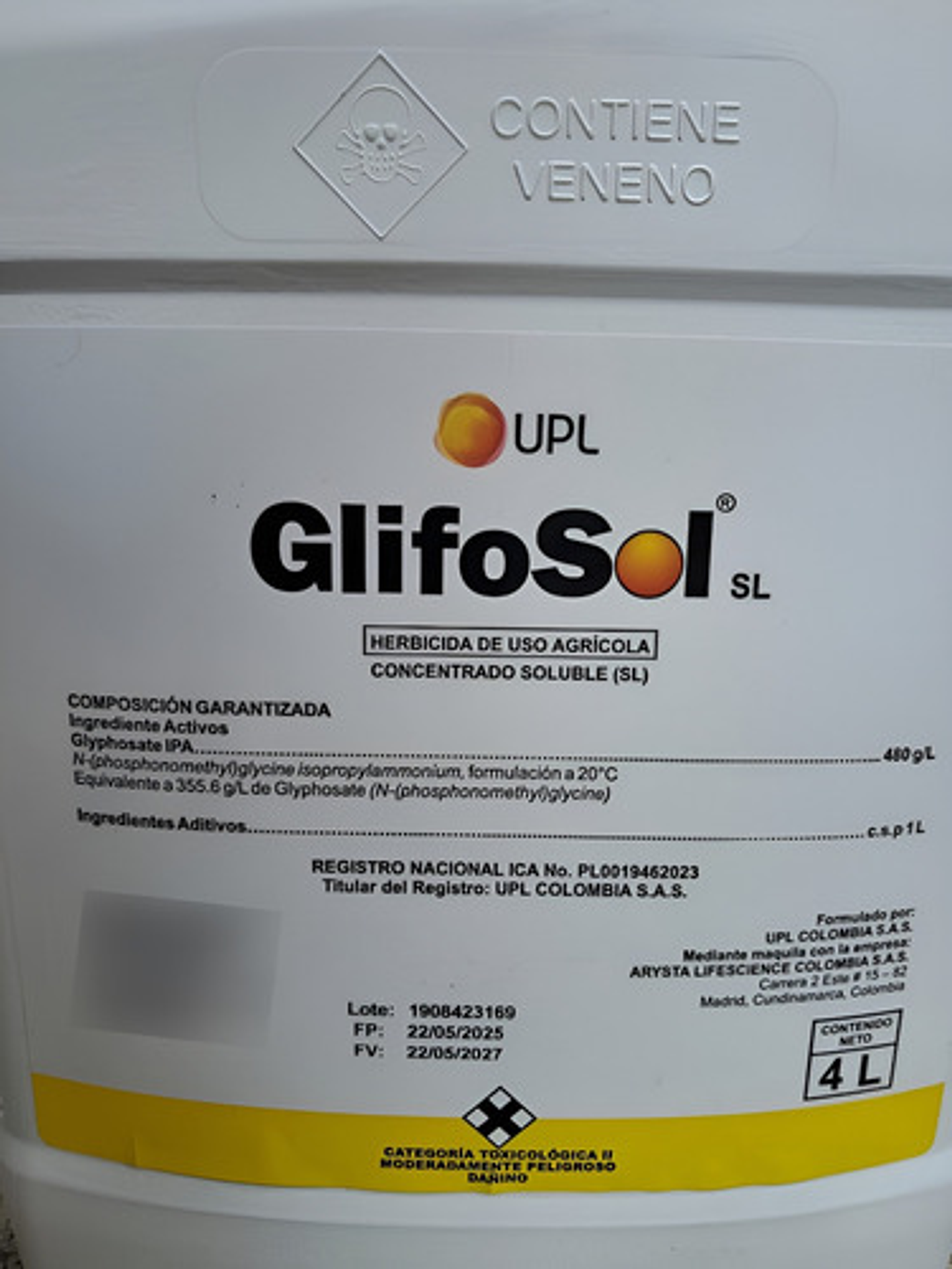 Control Malezas X Litro Glifosol  480 X 4litro 2