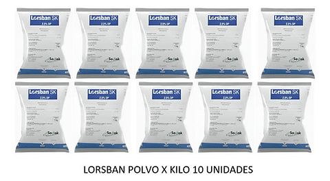 Lorsban Polvo X  10  Kilos  - Control De Hormigas