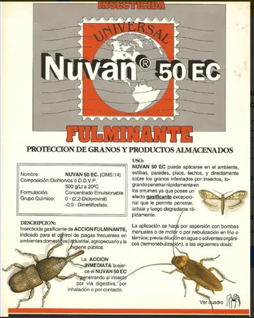 Nuvan 50 Control Insectos Y Acaros En Casas X Litro 3