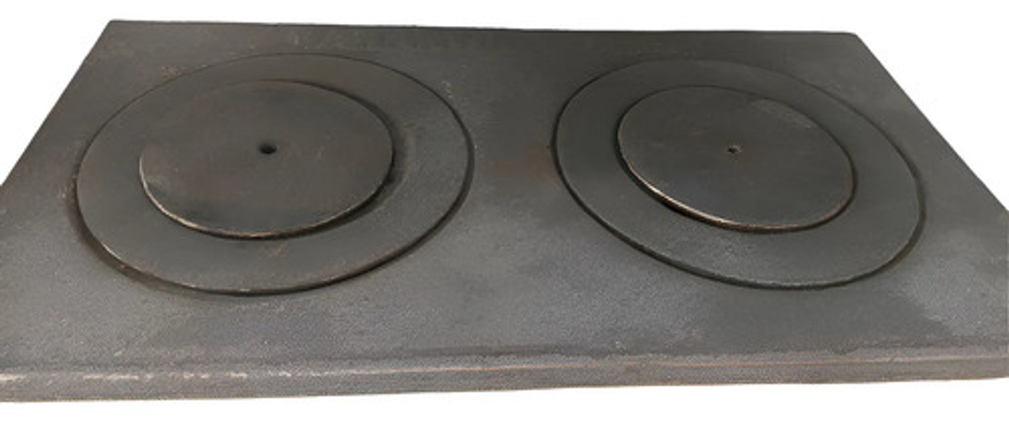 Plancha  Estufa De Leña 2 Puestos Indujara 53.5 Cm X 29.5cm 3