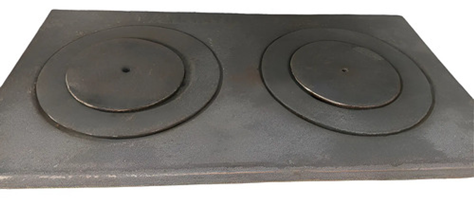 Plancha  Estufa De Leña 2 Puestos Indujara 53.5 Cm X 29.5cm 3