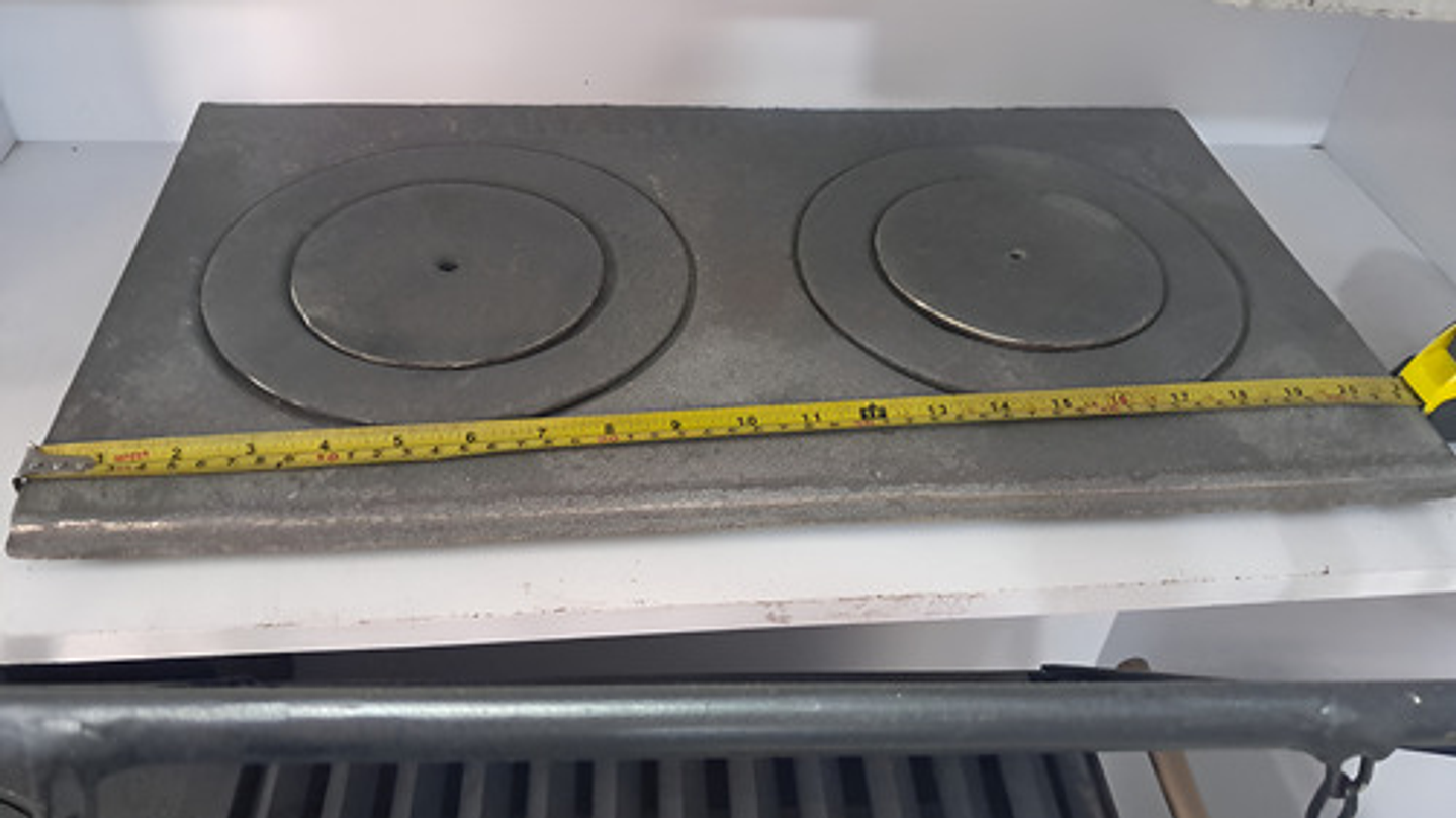 Plancha  Estufa De Leña 2 Puestos Indujara 53.5 Cm X 29.5cm 5