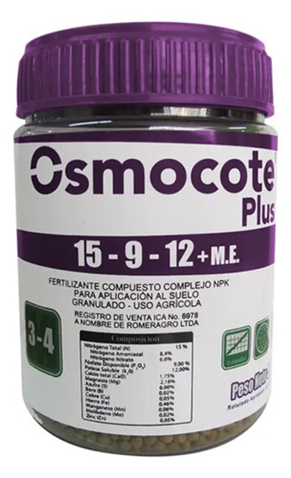 Osmocote Plus 15-9-12 Fertilizante Plantas 500 X 2 Unidades 2
