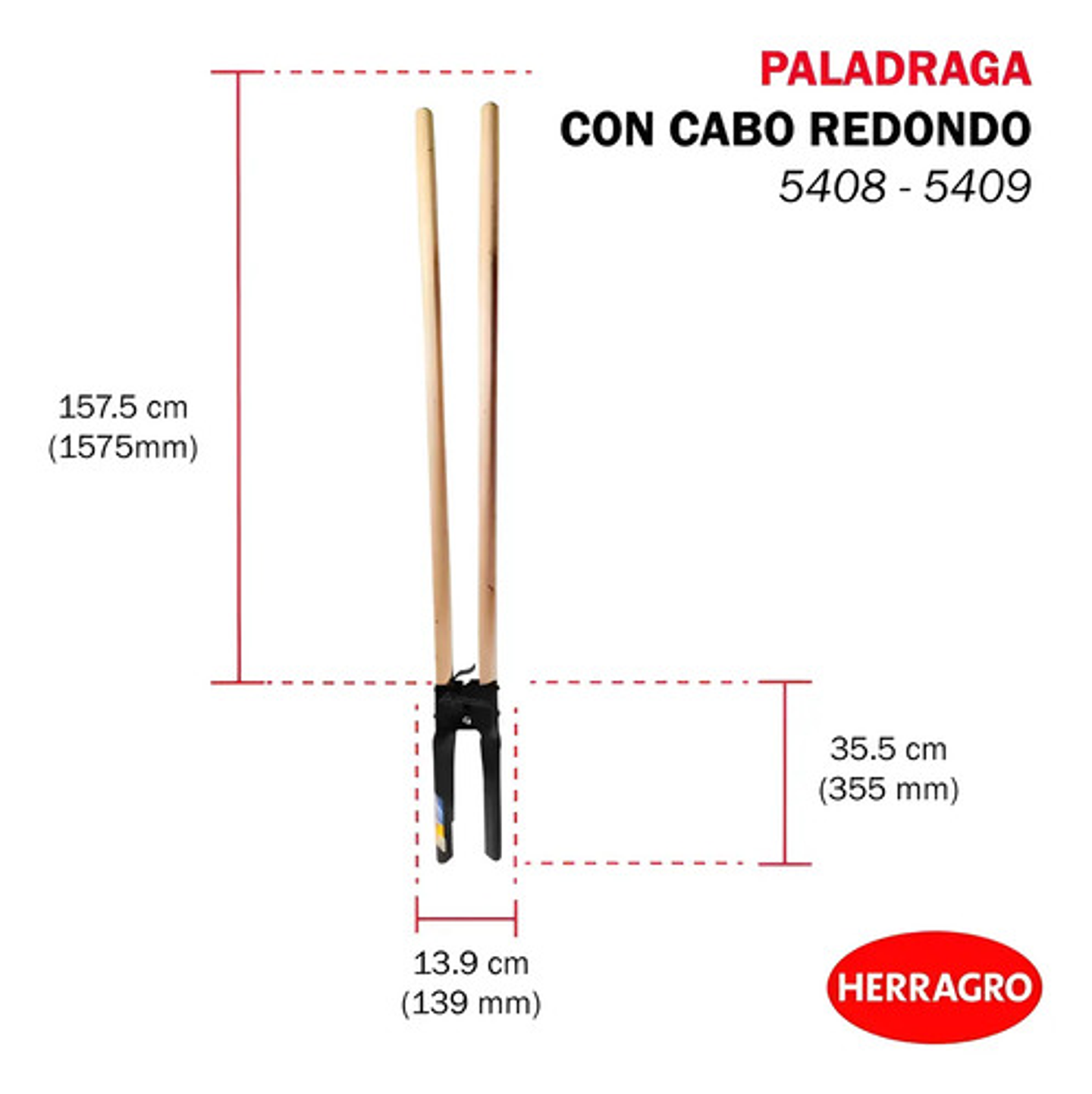 Paladraga Herragro Ref:5408-16 Cabo Madera Calibre 16 2