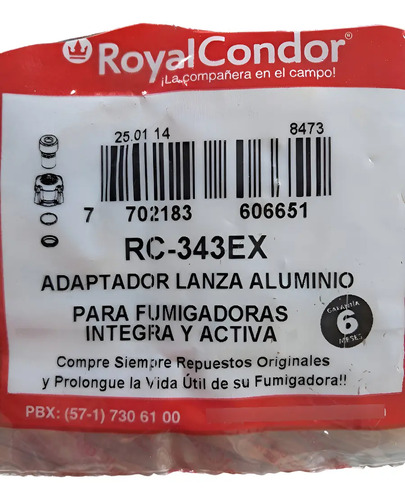 Adaptador Lanza Metálica Para Fumigadora Activa 2