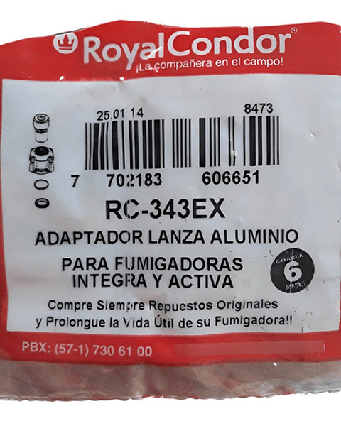 Adaptador Lanza Metálica Para Fumigadora Activa
