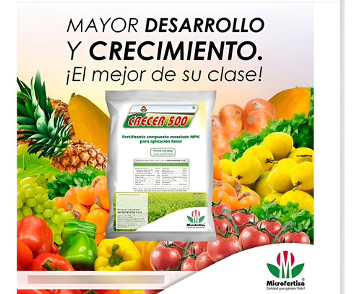 Fertilizante Crecer 500 X 900gr Microfertisa X 2 Unidades 3