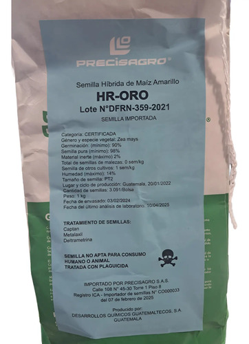 Semillas Maiz Amarillo Hibrido Hr-oro X 5 Kilo 5