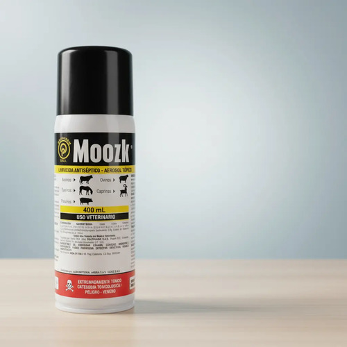 Moozk Aerosol Larvicida y Cicatrizante (400 ml)  (lepecid)  | Agrosamario   1