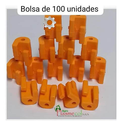 Aislador Puntilla Liso Amarillo para Cerca Eléctrica (Paquete x 100 Unidades) | Agrosamario 2