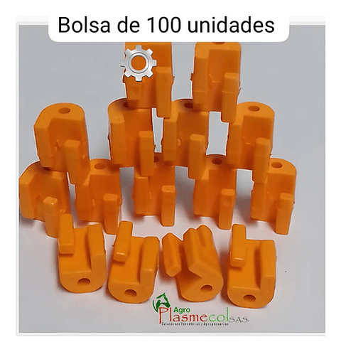 Aislador Puntilla Liso Amarillo Para Cerca Eléctrica X 100un