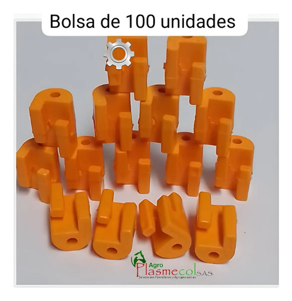 Aislador Puntilla Liso Amarillo Para Cerca Eléctrica X 100un 2