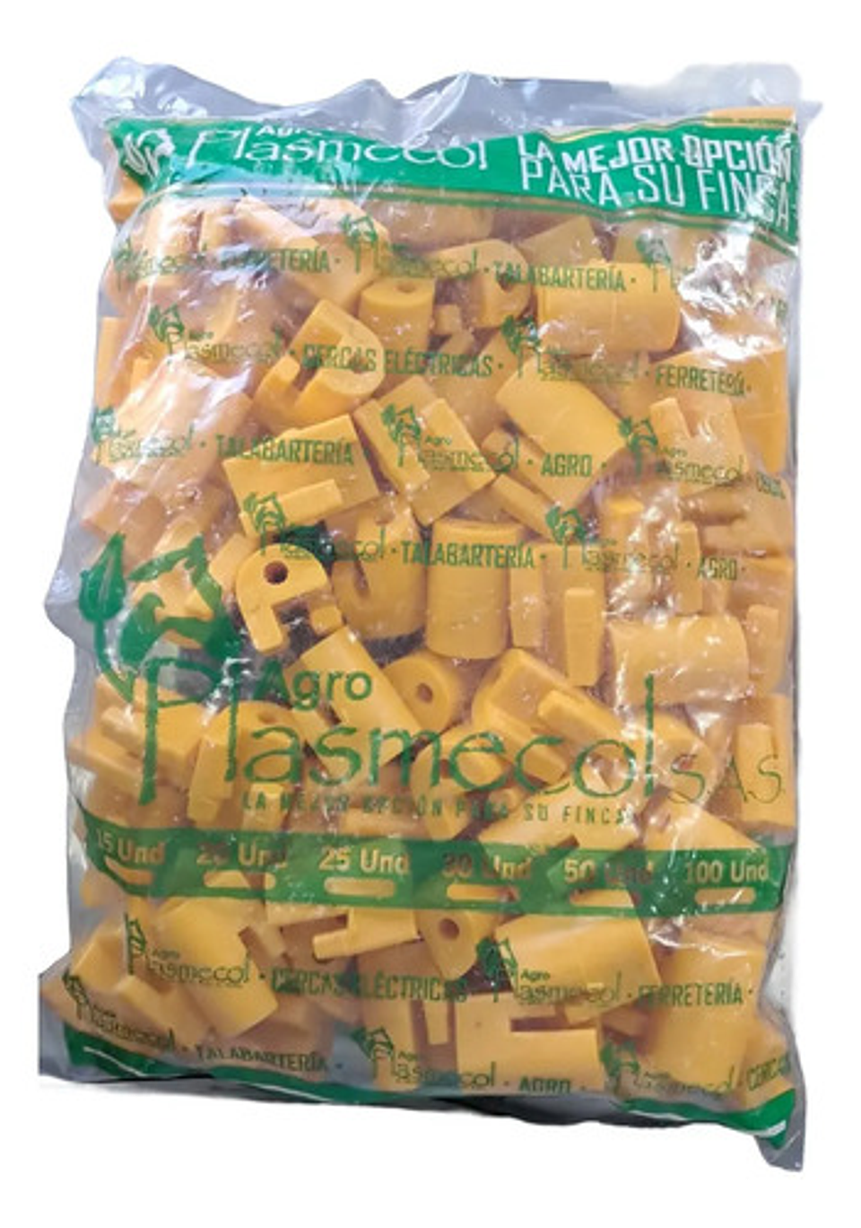 Aislador Puntilla Liso Amarillo Para Cerca Eléctrica X 100un 3