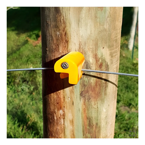 Aislador Puntilla Liso Amarillo para Cerca Eléctrica (Paquete x 100 Unidades) | Agrosamario 5