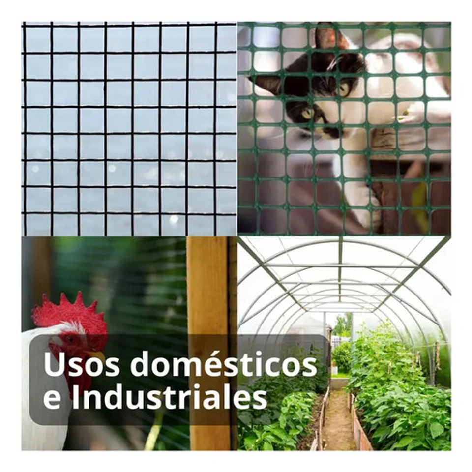 Malla Reja Cuadrada Plastica 16x16mm X 5mt Largo/1mt Alto 5