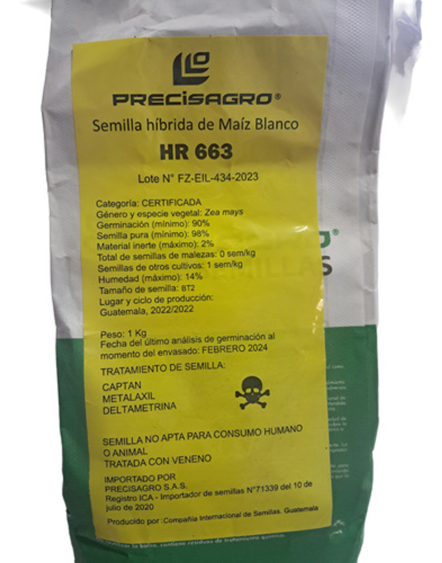 Semillas Maiz Blanco Hibrido X 1 Kilo 2