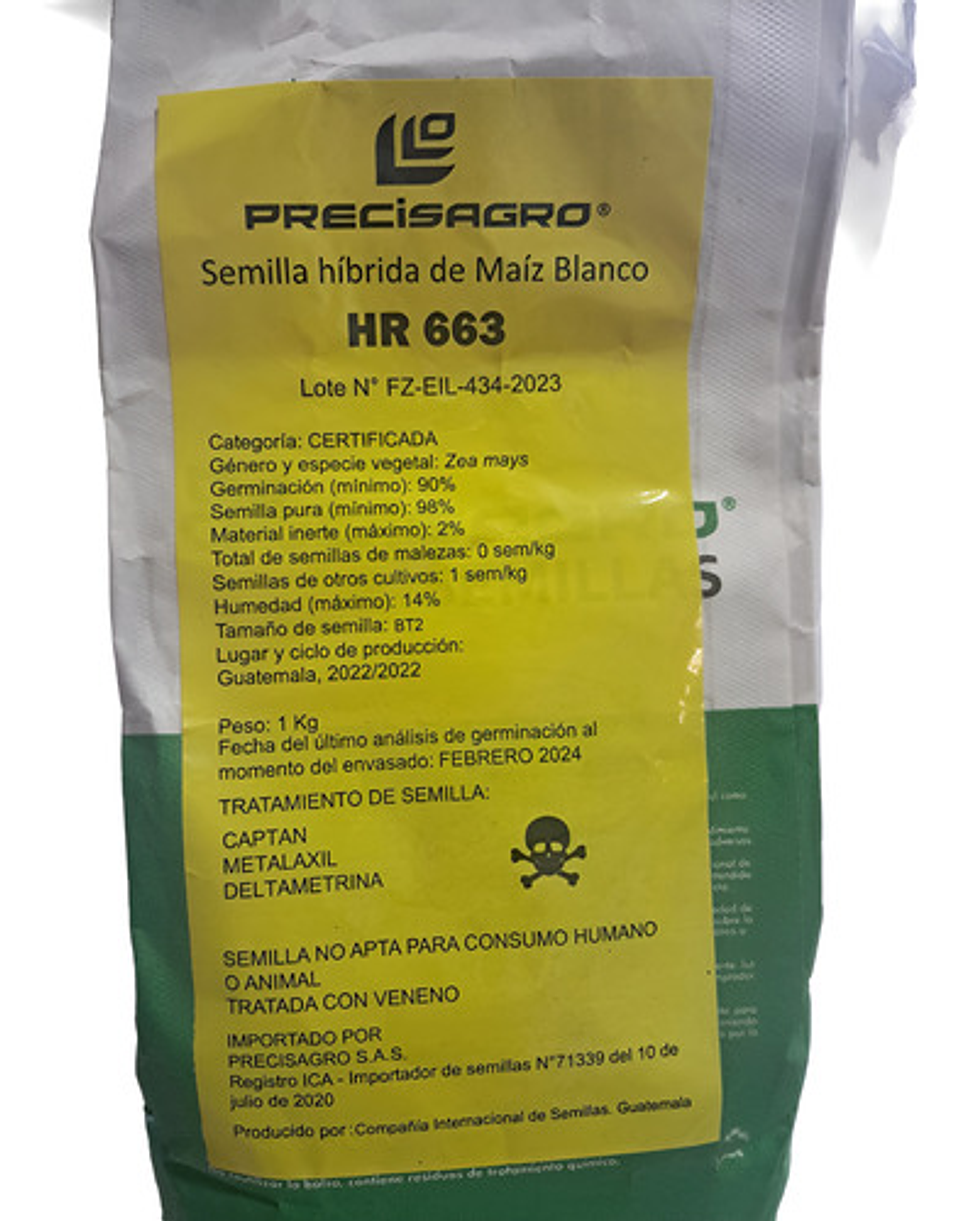 Semillas Maiz Blanco Hibrido X 1 Kilo 2